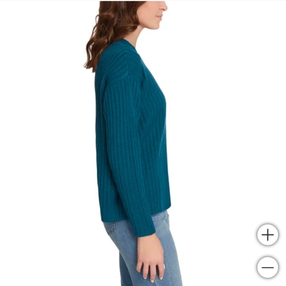 NWT Jessica Simpson Ladies' Ribbed Sweater in Teal - Picture 3 of 7